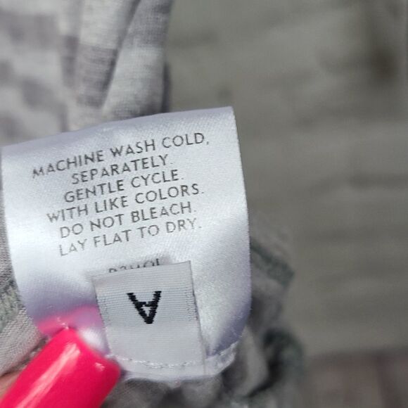 Eileen Fisher Women Super Soft Micro Modal Long Sleeve Tee Gray Stripe Knit Top - Picture 9 of 9